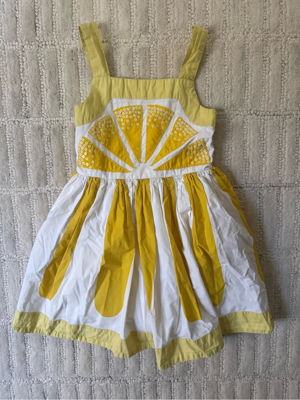 Yellow & White Sunburst Sundress
